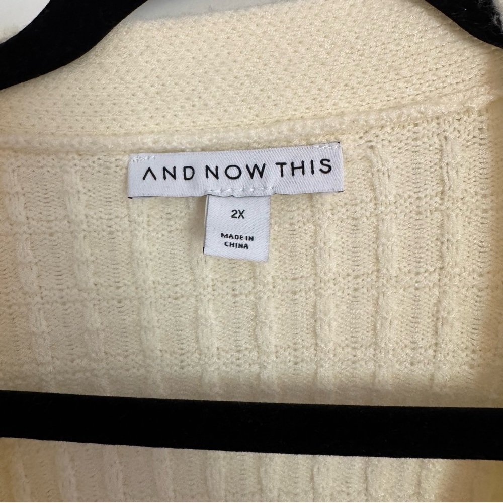 And Now This Trendy Plus Size Bow-Embellished Cardigan size 2X - Picture 6 of 8